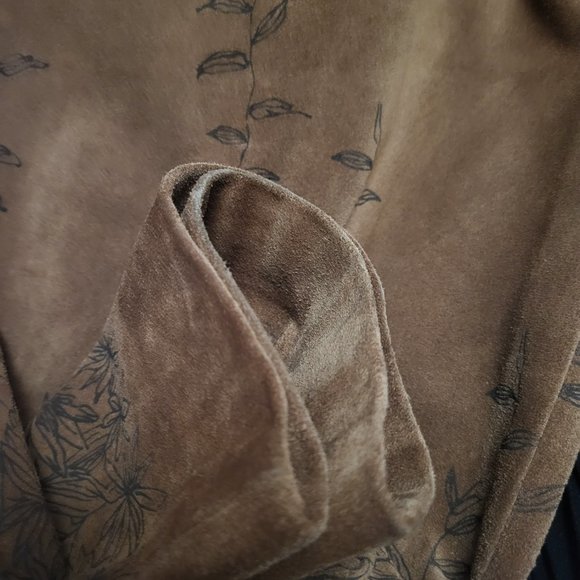 Genuine Leather High rise pants Size 12 Brown sustainable affordable fashion - Picture 10 of 11